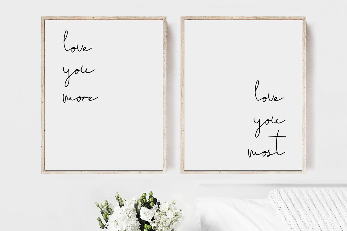 Upgrade Your 16x48 Inches 'I Love You More I Love You Most' (Style 2) Canvas To 20x60 Inches main image 0