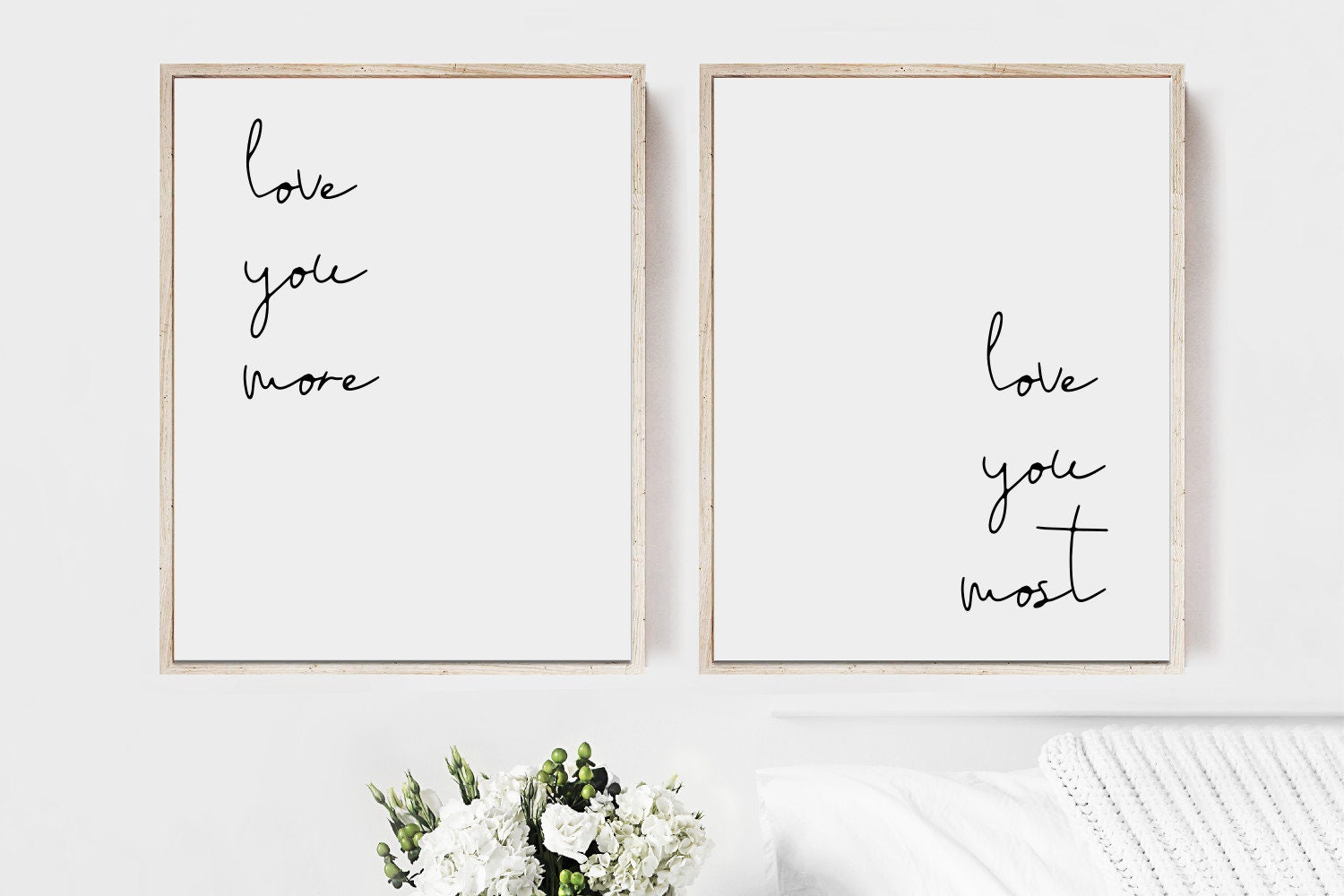 Upgrade Your 16x48 Inches 'I Love You More I Love You Most' (Style 2) Canvas To 20x60 Inches