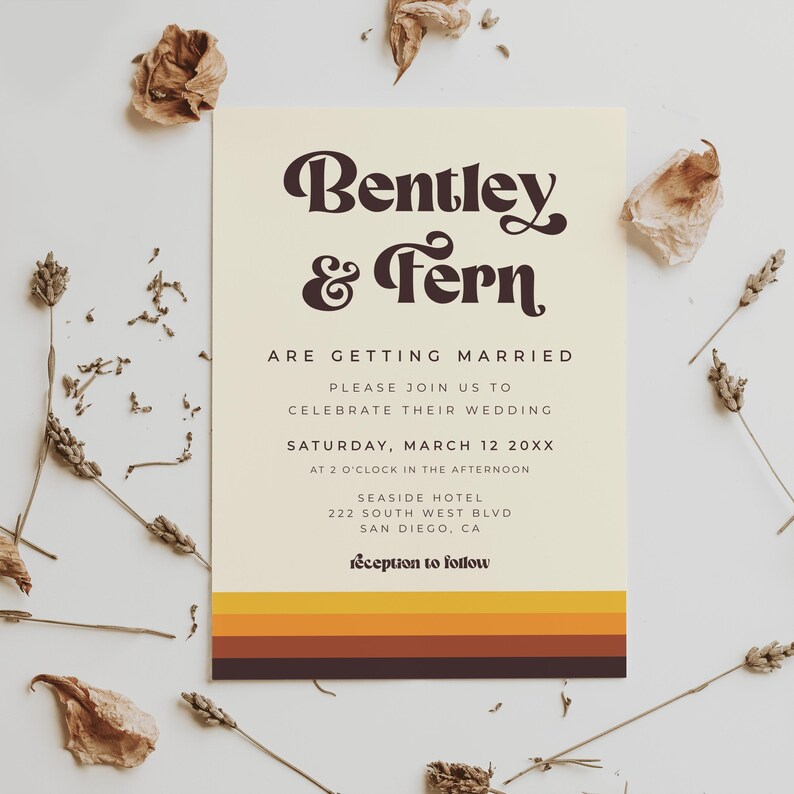 Retro Wedding Invitation