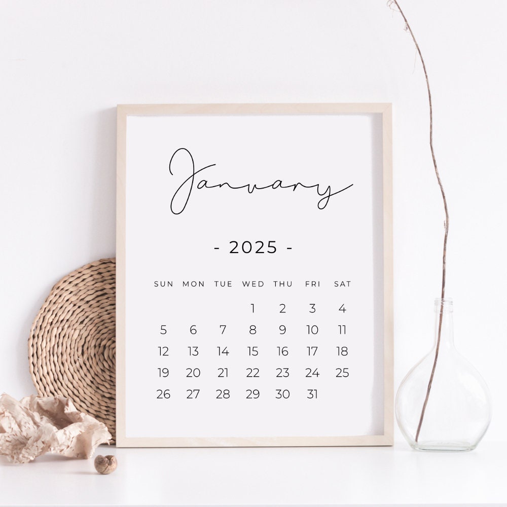 January 2025 Printable Calendar, Pregnancy Calendar, Digital Download, Baby Announcement, January Calendar - Etsy january-2025-printable-calendar-pregnancy-calendar-digital-download-baby-announcement-january-calendar-etsy