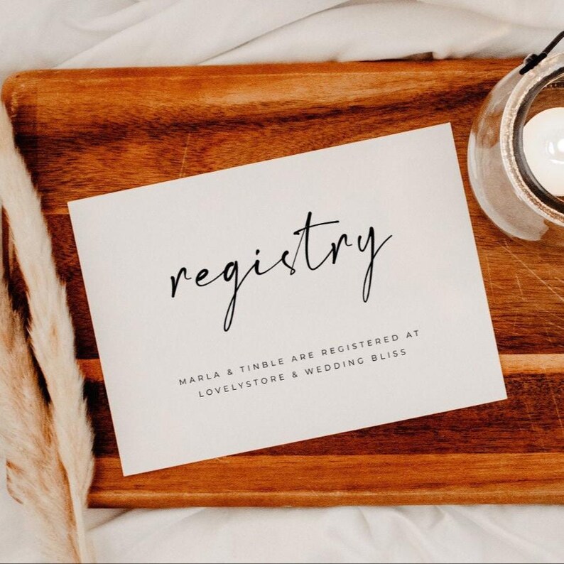 Baby Registry Card