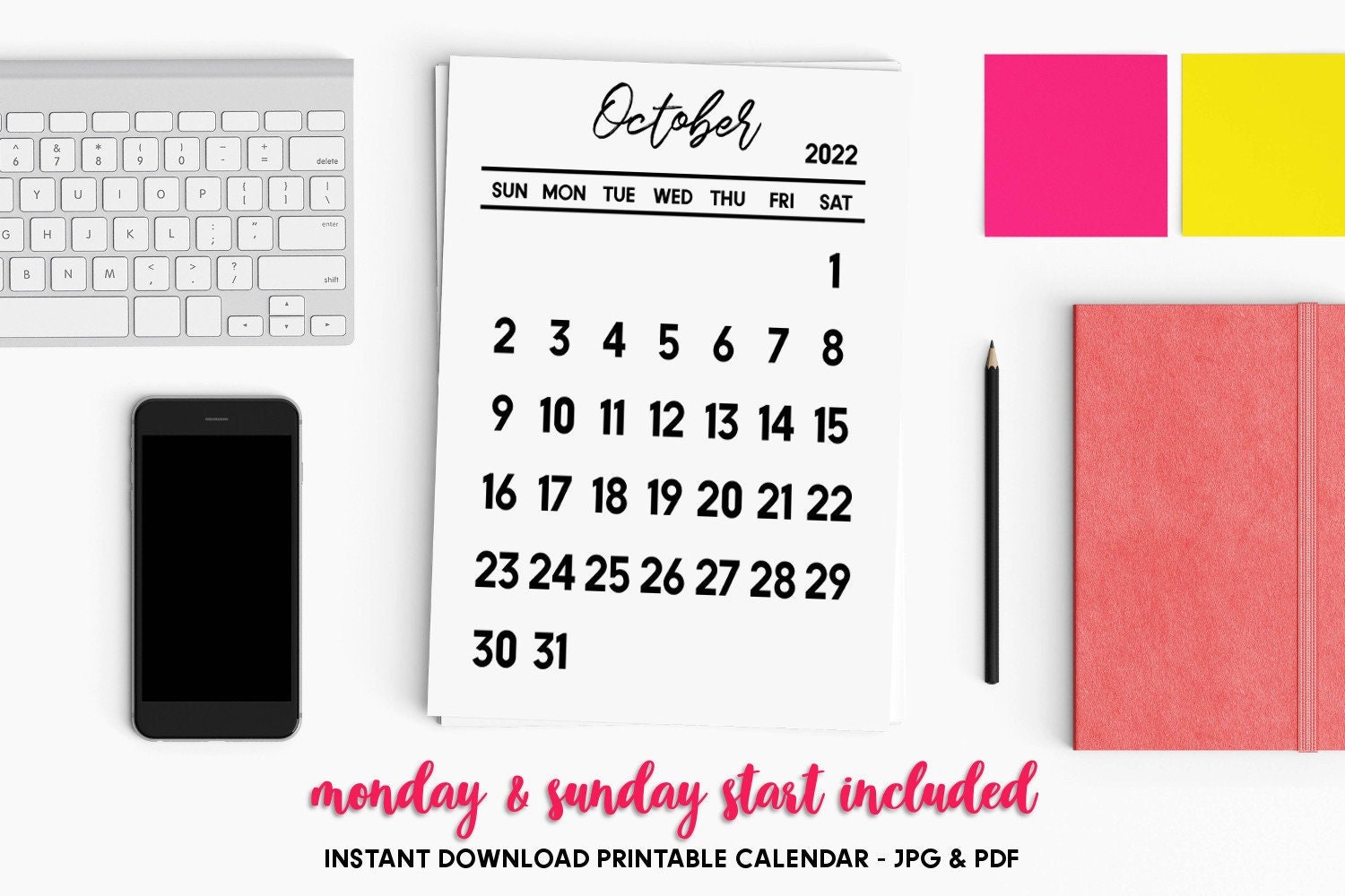 october 2022 calendar printable october calendar pregnancy etsy