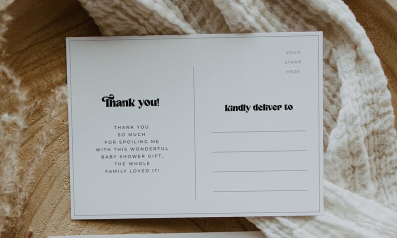 Baby Shower Thank You Postcard