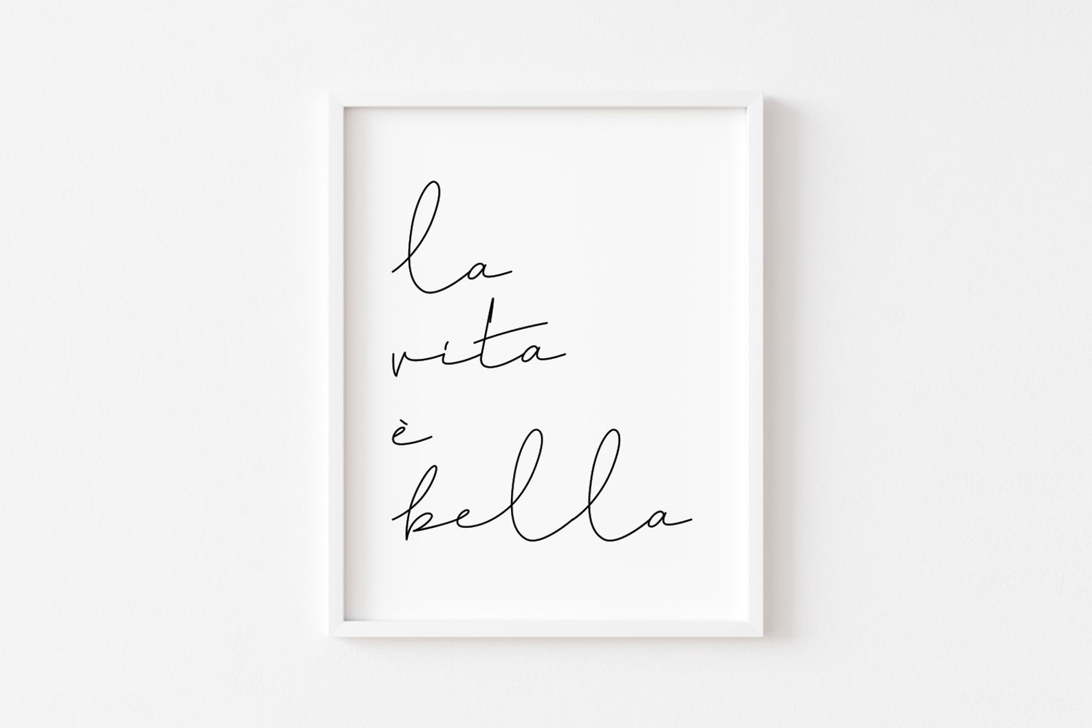 La vita e bella wall art PRINTABLE Quotes about life Italian | Etsy