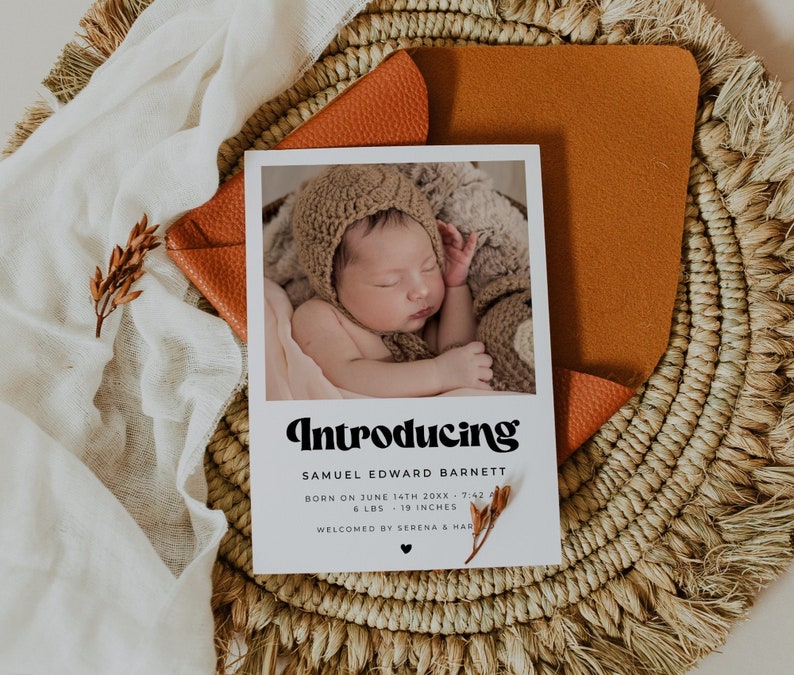 Birth announcement card