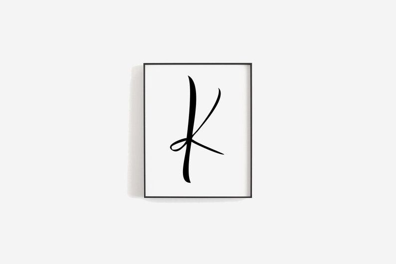 Letter K PRINTABLE Printable Monograms Initial Prints - Etsy