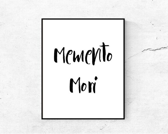 Memento Mori Printable Quote Life And Death Quote Occult Etsy