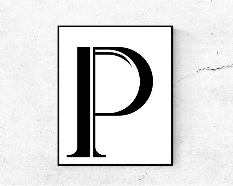 Letter P wall artwork PRINTABLE, Letter poster, Letter print, Printable letters, Monogram print photo regarding Printable Poster Letters known as Letter P wall artwork PRINTABLE, Letter poster, Letter print, Printable letters, Monogram print