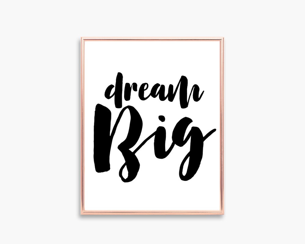 Dream big PRINTABLE wall art Kids room decor Nursery print | Etsy