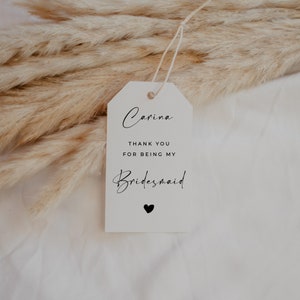 Bridesmaid Thank You Favor Tag