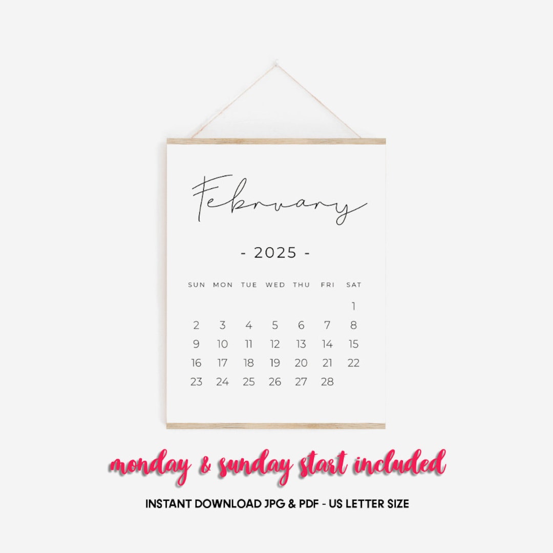 february-2025-printable-calendar-pregnancy-calendar-digital-download-baby-announcement-february-calendar-etsy
