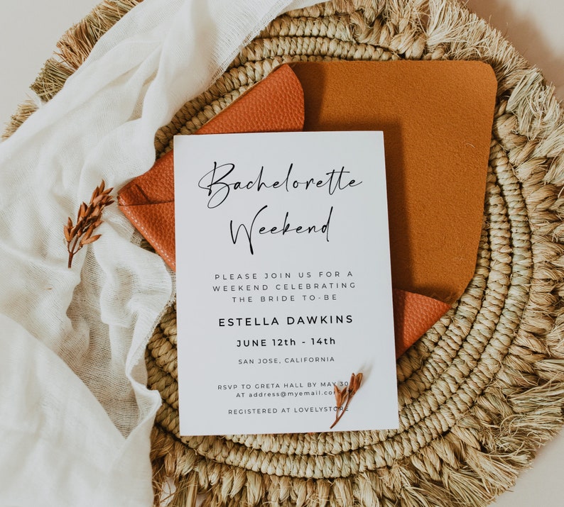 Bachelorette Weekend Invitation Template