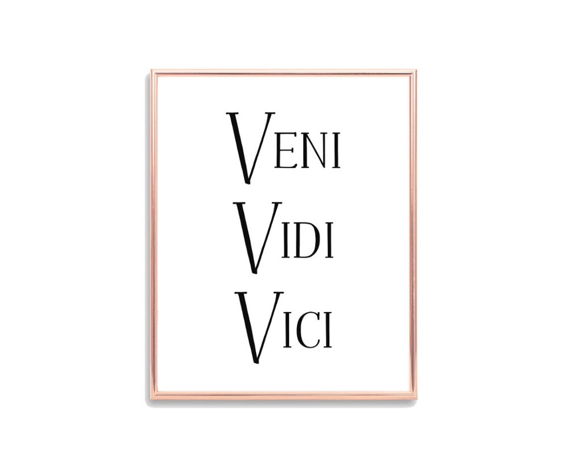 Veni vidi vici ARTE murale STAMPABILE citazioni latine