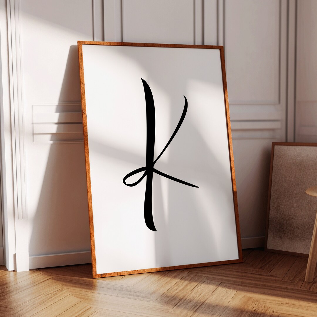 Letter K Printable, Initial Prints, Printable Monogram, Letter K Print ...