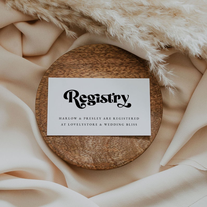 Baby Shower Registry Card