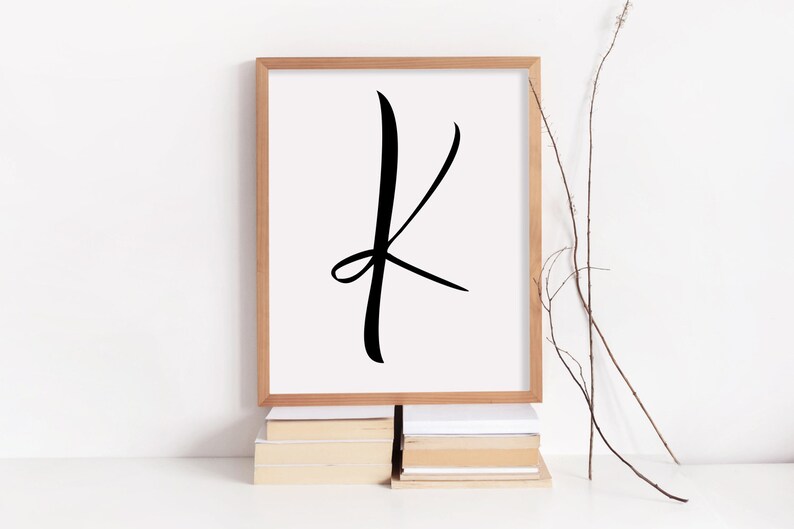 Letter K PRINTABLE Printable Monograms Printable Letters | Etsy
