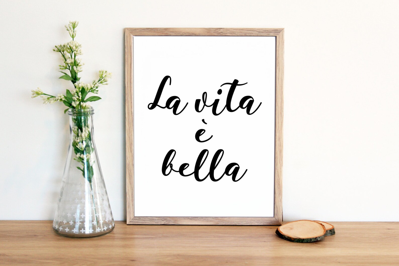 La vita è bella inspirational quote Wall art PRINTABLE Life | Etsy