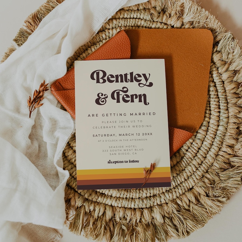 Retro Wedding Invitation