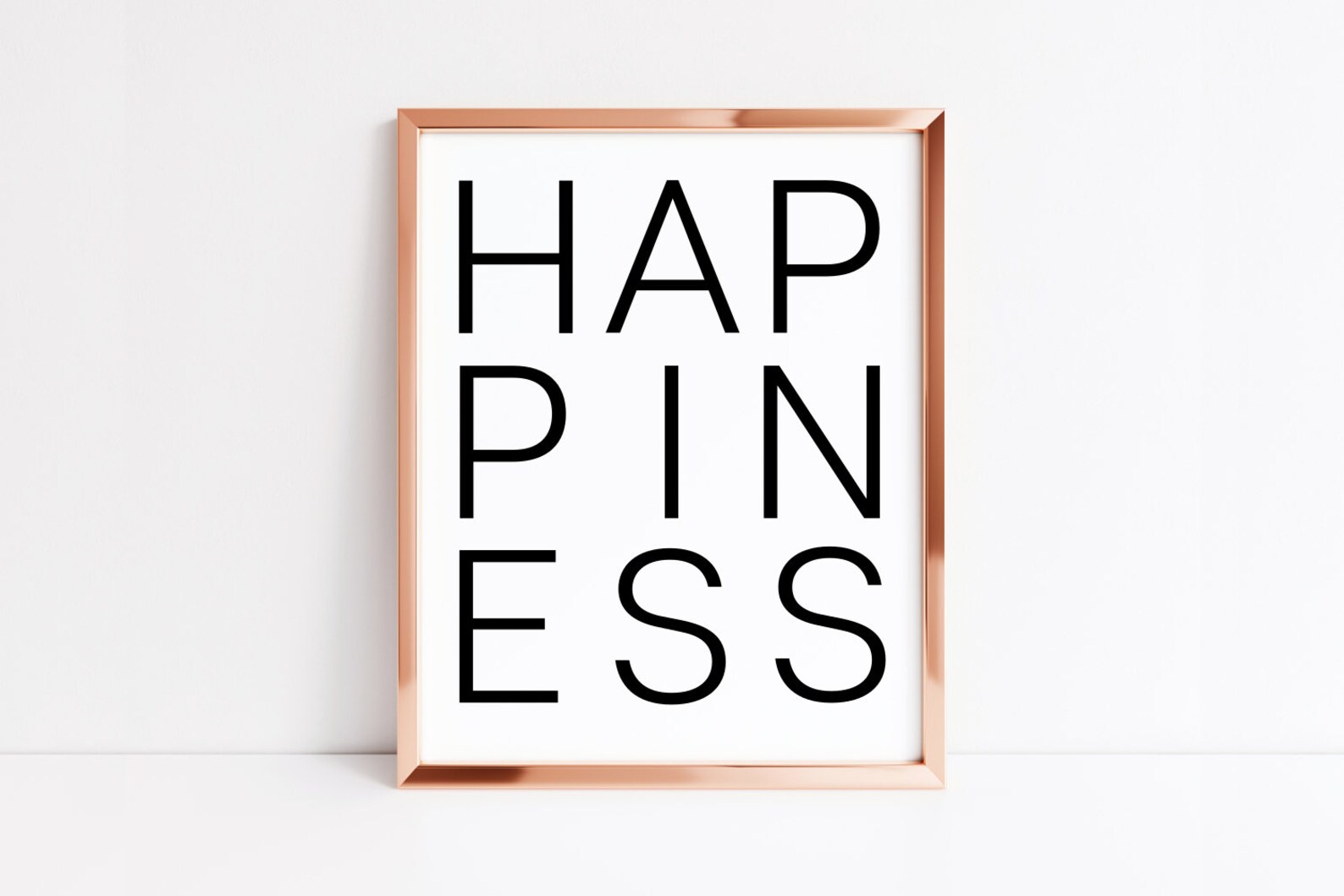 Happiness wall art PRINTABLE Minimalist poster Printable Etsy