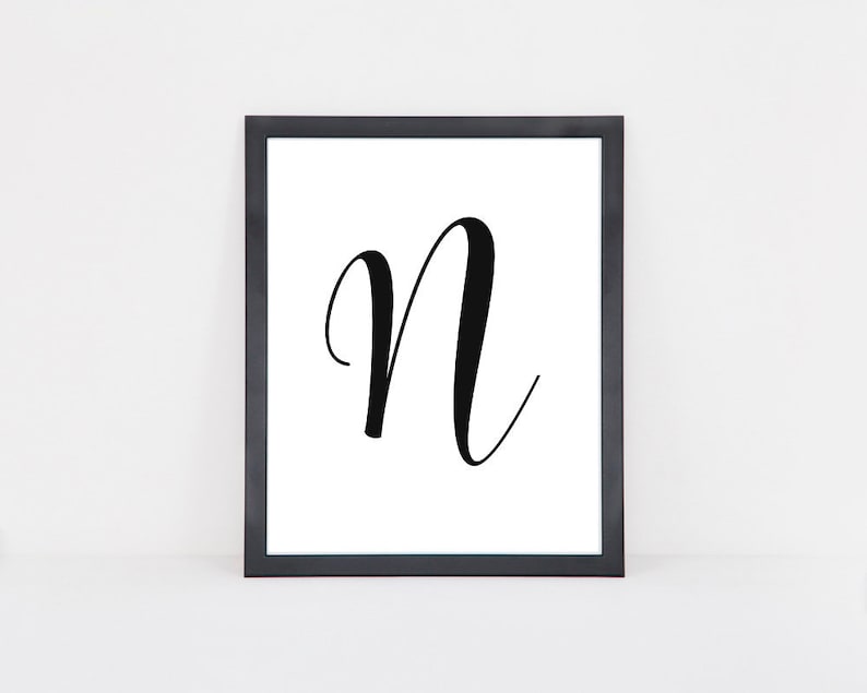 Letter N printable first, Nursery wall artwork letter printable, Initially print, Printable monogram N, Electronic down load letter poster image regarding Letter N Printable known as Letter N printable to start with, Nursery wall artwork letter printable, To start with print, Printable monogram N, Electronic down load letter poster