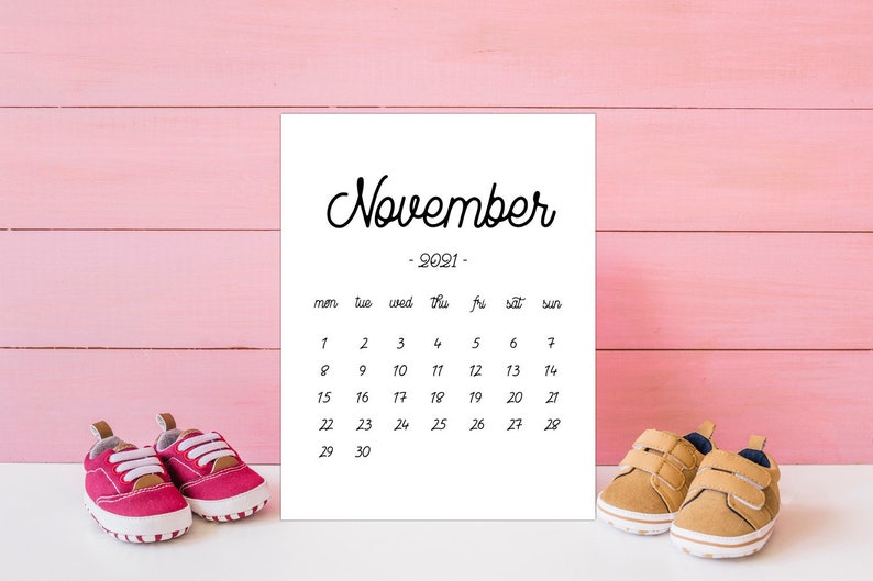 November 2021 Baby Fälligkeitsdatum Kalender | Etsy