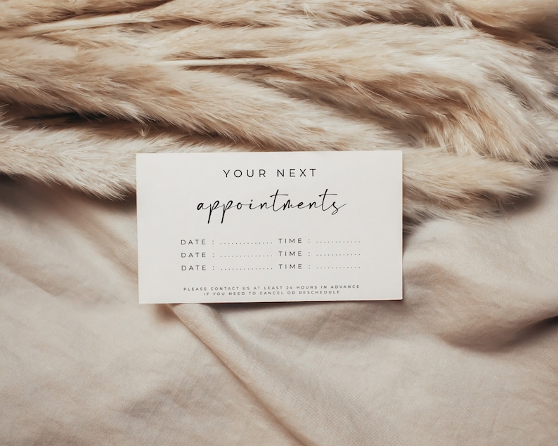 Appointment Reminder Printable Card