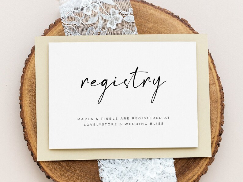 Baby Registry Card