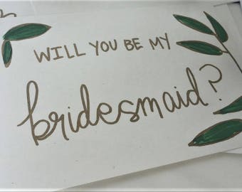 Will You Be My Bridesmaid Card