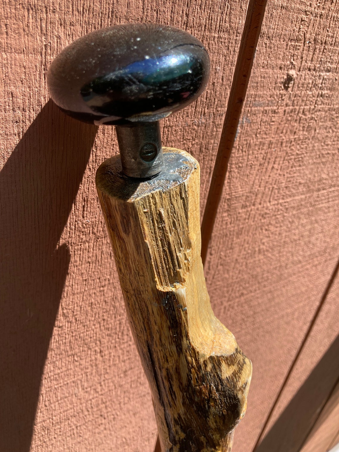 Handmade Wooden Cane With Ceramic Door Knob as a Handle Plus Etsy
