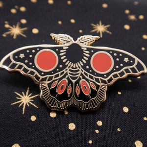 Mothman Moth Enamel Pin