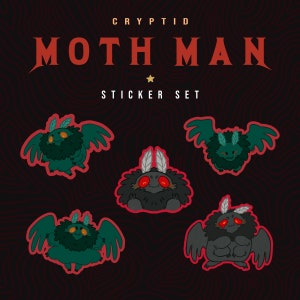 Mothman Sticker Set