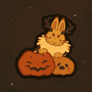Halloween Jackalope Sticker