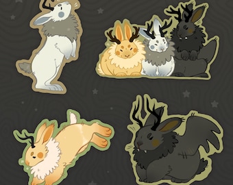 Juego de pegatinas de Jackalope