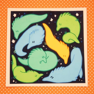 BLUE WORMS Original Illustration