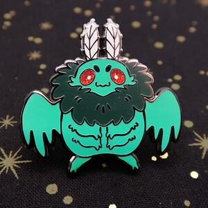 Retro Mothman Enamel Pin