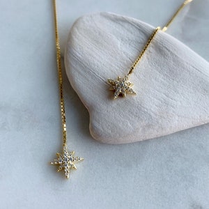 Threader Earrings - Star Earrings - Gold Thread Earrings - Dangle Earrings - Drop Earrings - Chain Earrings - Long Chain Earrings 108