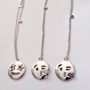 Funny Gift Emoji Necklace Silver Necklace Cute Necklace Gift for Girl Bestfriend Necklace Sarcastic Necklace Charm Necklace Martini