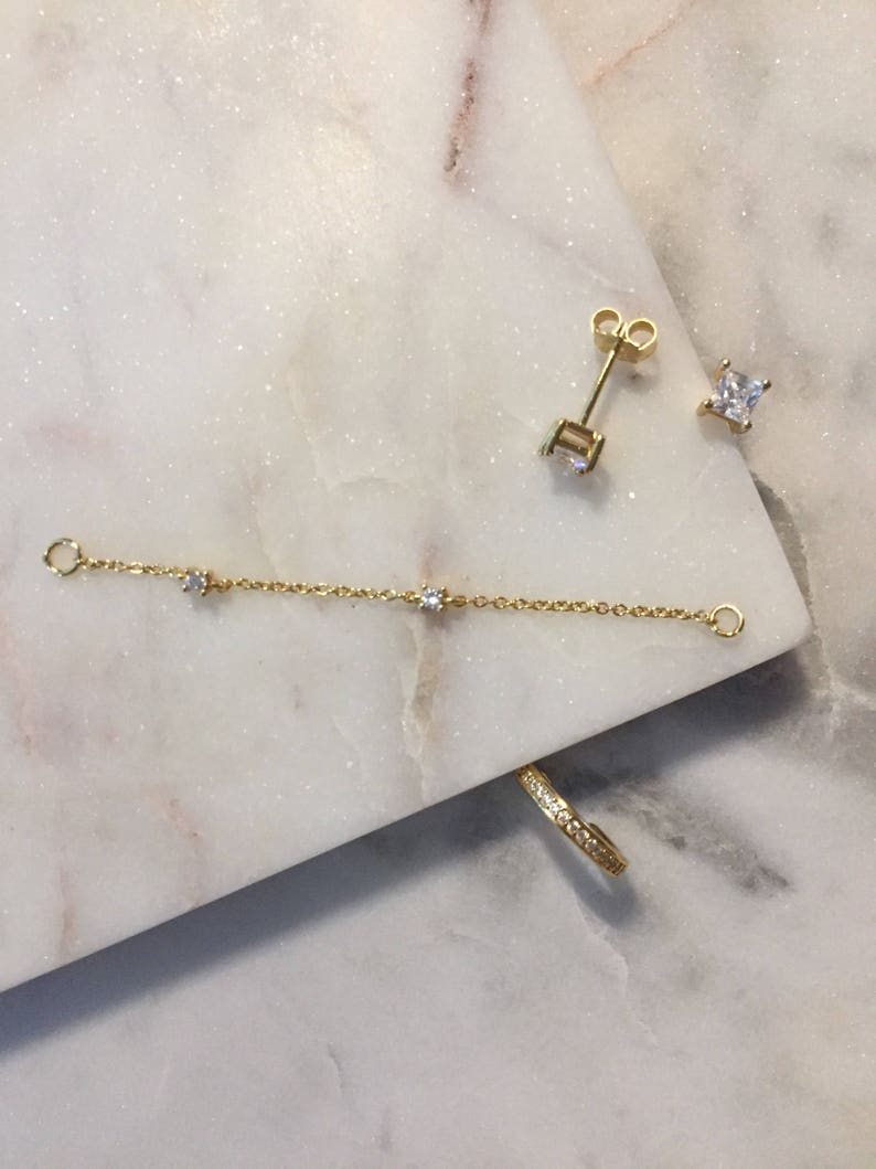 Gold Ear Cuff Ear Cuff Chain Cuff Earrings Gold Stud Etsy