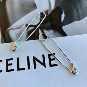 Pin Oorbellen - Safety Pin Oorbellen - Minimalistische Oorbellen - Pave Safty Pin Oorbellen - Statement Oorbellen - Huggie Oorbellen - Punk Oorbellen 66
