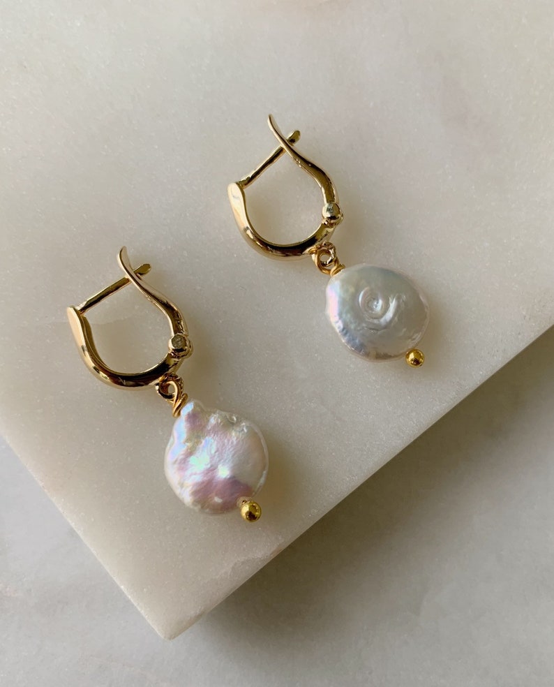 Pearl Hoop Earrings Pearl Earrings Gold Gold Hoop Earrings | Etsy