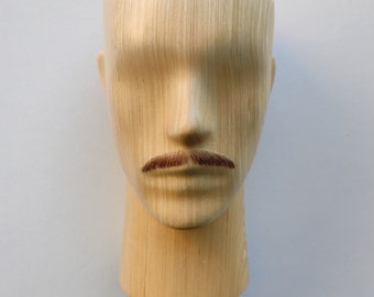 Realistic Fake Pencil Moustache, full hand made. Length 9 cm