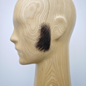 Realistic Fake Sideburns Kit 100% Real Human Hair Full Handmade