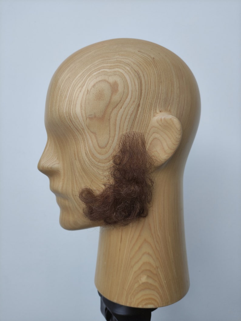 Realistic Fake Sideburns Kit 100 Real Human Hair Full Etsy