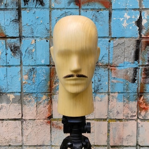 Bigote de lápiz negro falso realista, hecho a mano, longitud 9 cm