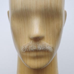 Realistic Fake Gray Moustache , full hand made