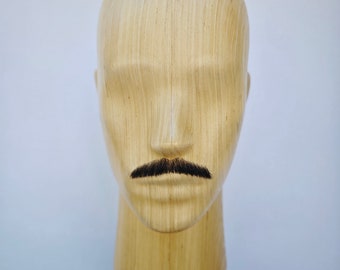 Realistic Fake Black Pencil Moustache, full hand made,