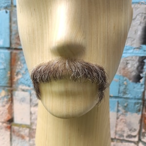 Realistic Fake Gray Moustache , full hand made