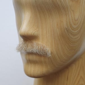 Realistic Fake Gray Moustache , full hand made