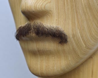 Realistic Fake Moustache, Human Hair, full hand made