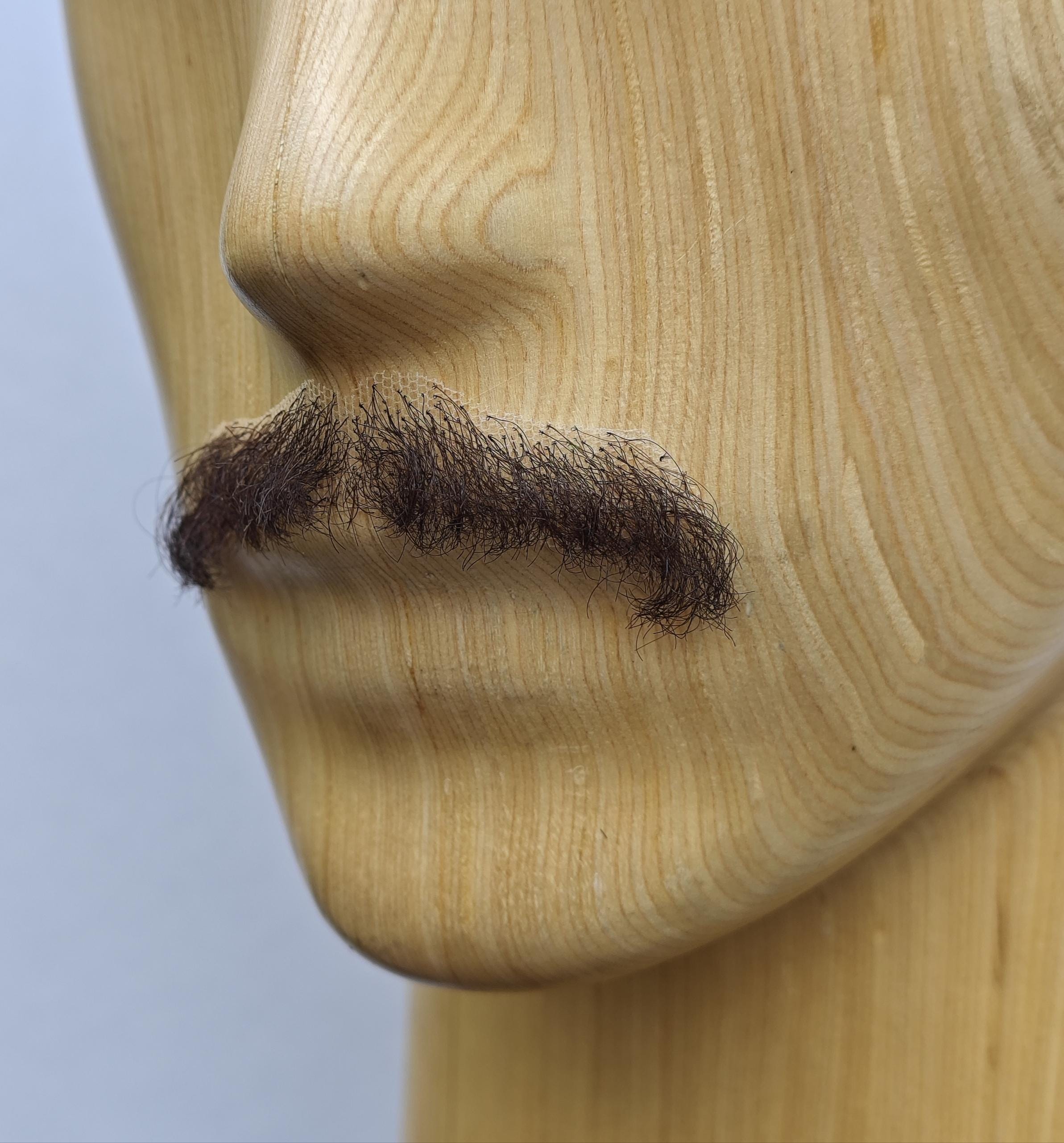 Realistic Fake Moustache, Human Hair, full hand made